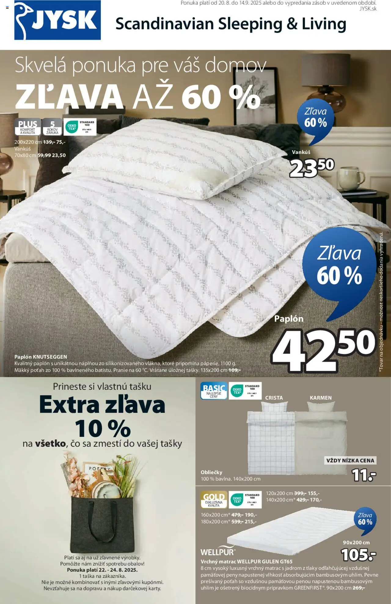 JYSK Leták od 20.08.2025 > Aktuálny online výpredaj
