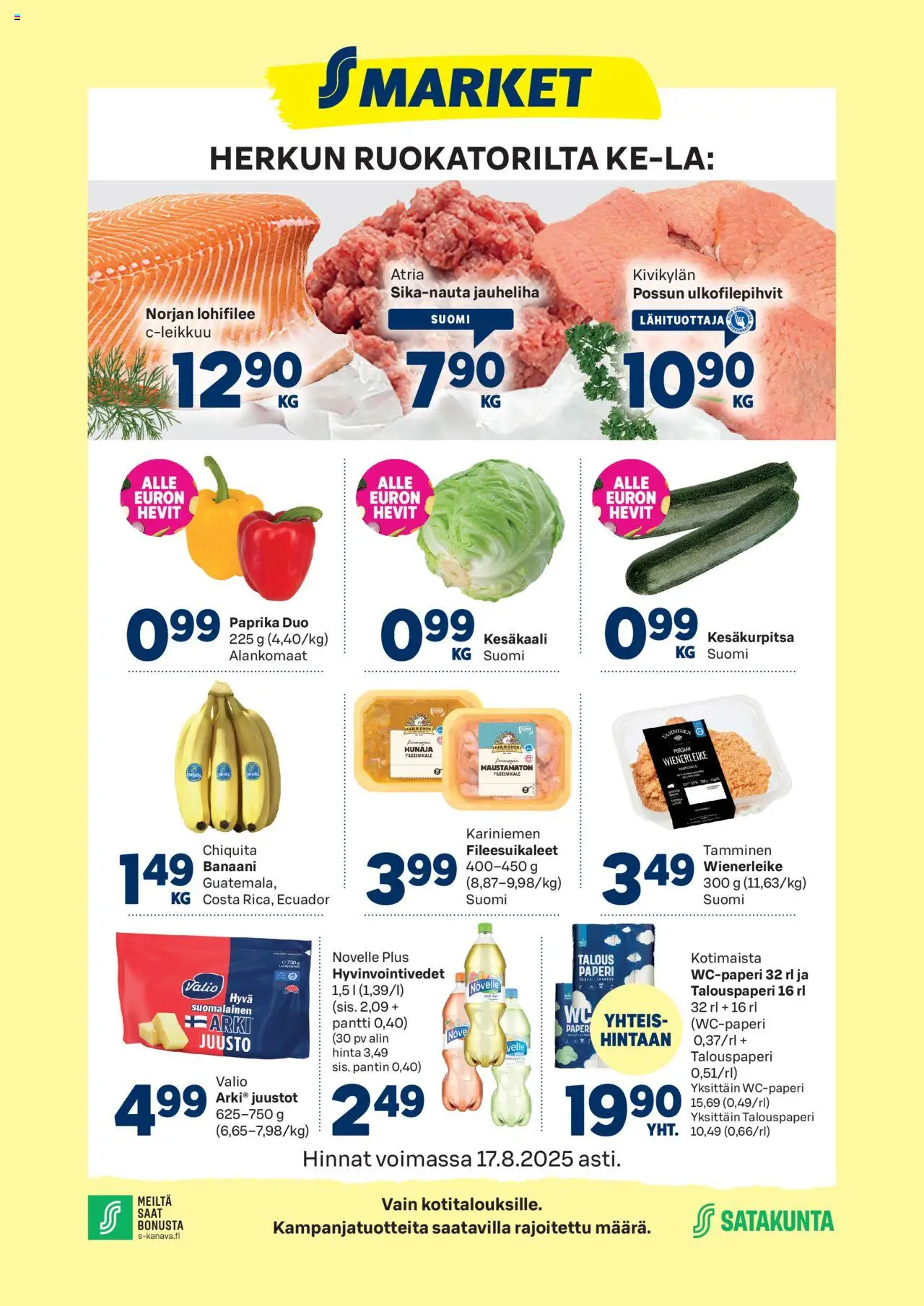 S-market-kaupan Tarjoukset voimassa 13/08/2025 - Sivulla 1