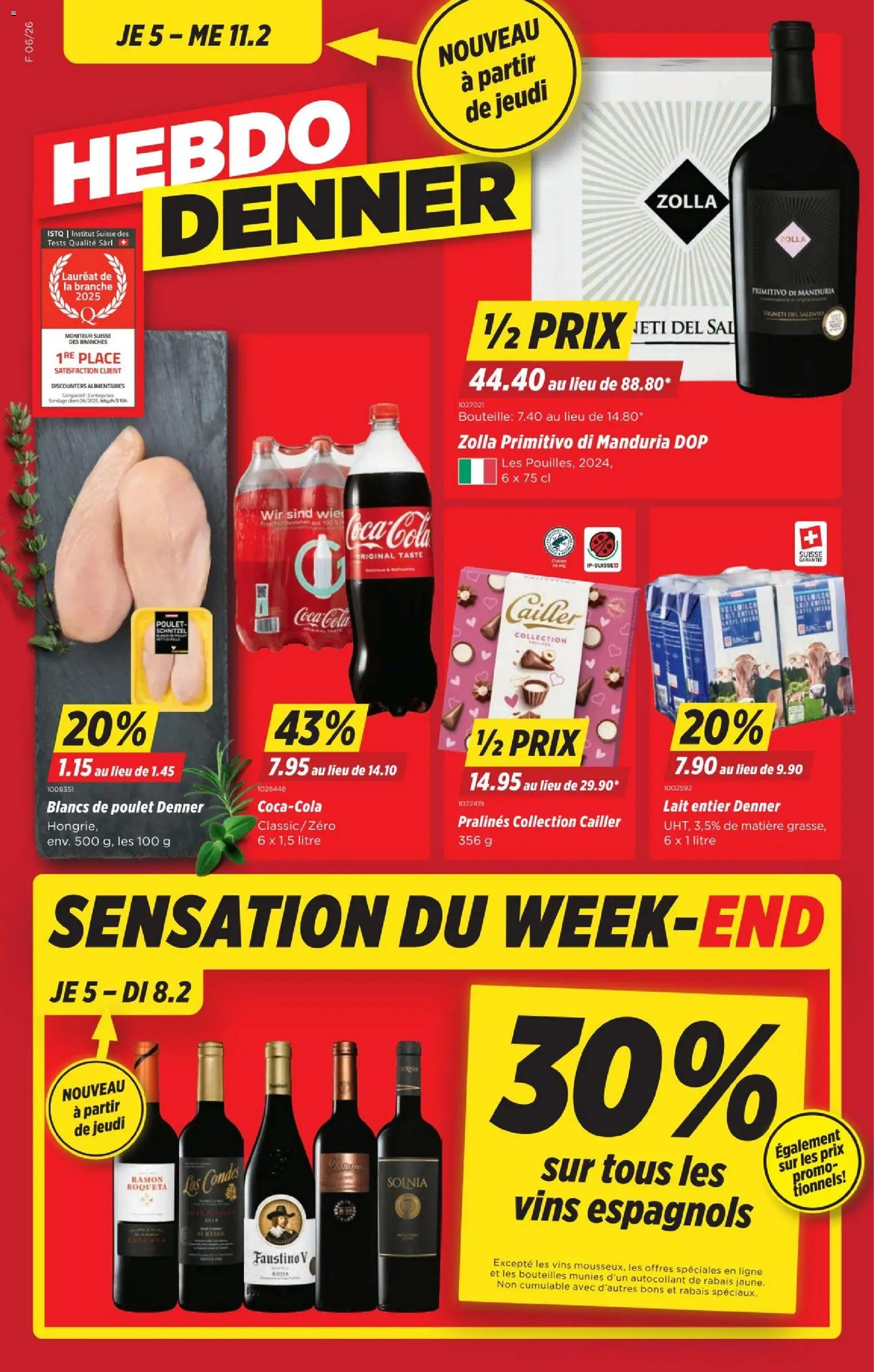 Vorschau des Merkblatts Aktionen FR vom Shop Denner gültig von 05.02.2026 bis 11.02.2026