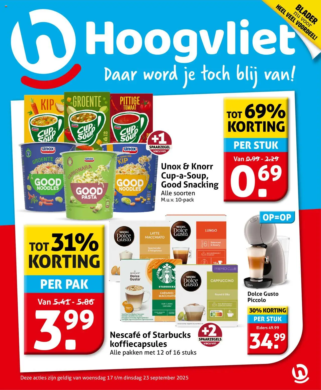 Hoogvliet shop Folder geldig vanaf 17-09-2025 - Paginanummer 1