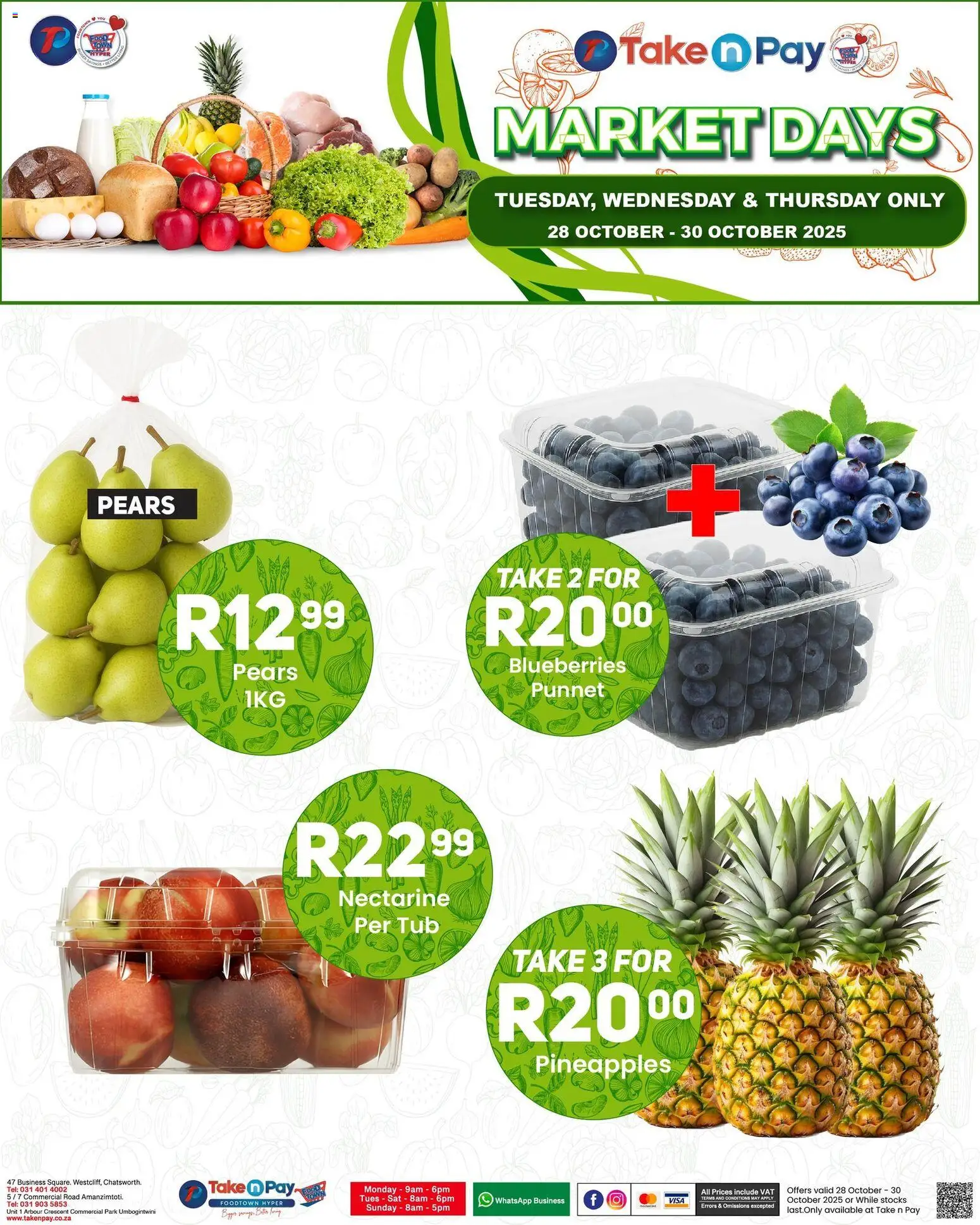 Take n Pay Market Days from 28/10 - 30/10/2025 > Promotions