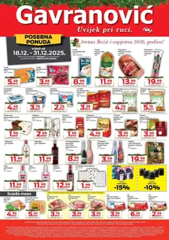 Pregled letka Katalog trgovine Gavranović vrijedi od 18.12.2025