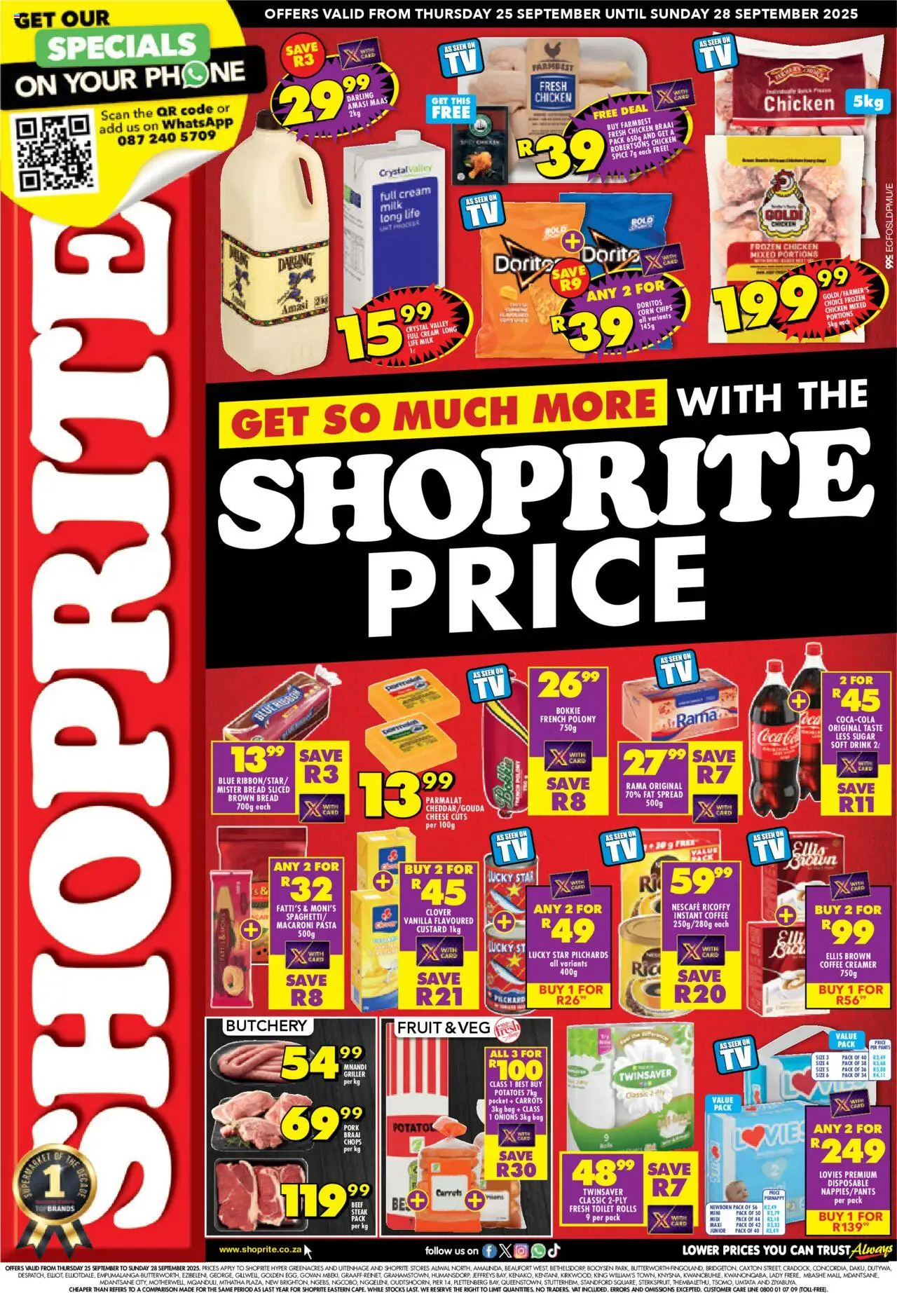 Shoprite Eastern Cape - More With Shoprite Price 25/09 - 28/09/2025 >> Catalogue