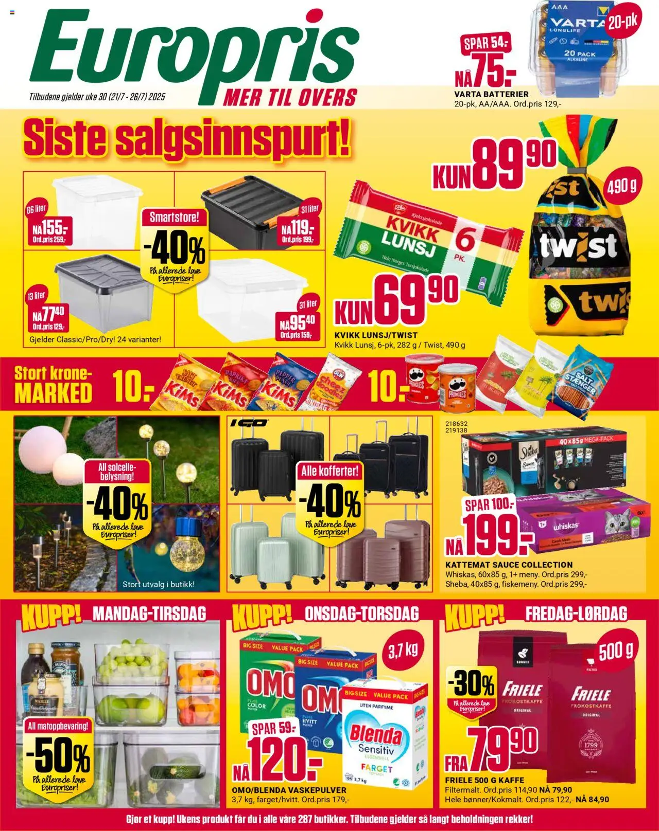 Kundeavis Europris gyldig fra 21/07/2025 - Sidenummer 1