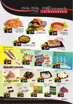 Grossi Toidukaubad kliendilehe eelvaade alates 13.04.2026
