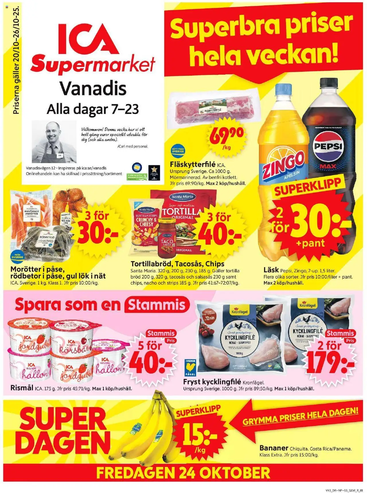 Stockholm är giltig 20/10 2025 > Veckans Erbjudanden gäller från 20/10/2025 till 26/10/2025 sidnummer 1