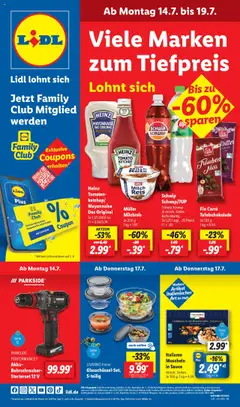 Vorschau von dem Prospekt des Geschäftes Lidl, gültig ab dem 14.07.2025