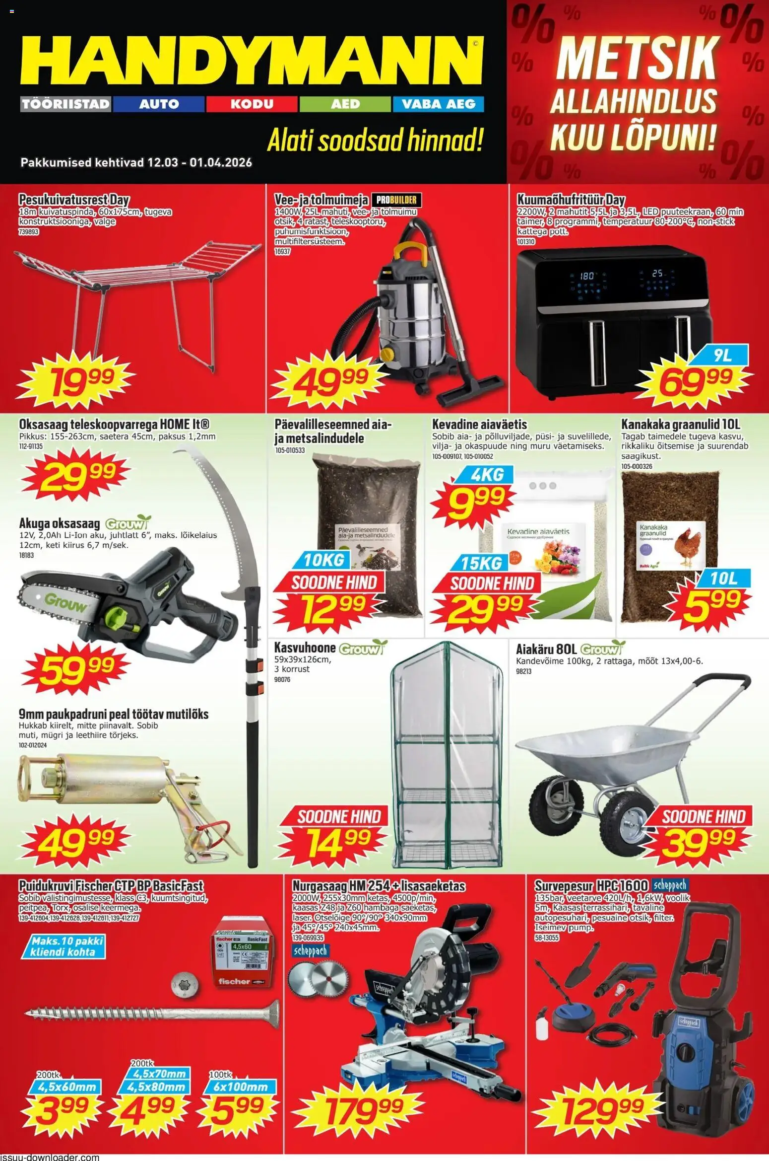 Handymann kliendilehe eelvaade alates 12.03.2026