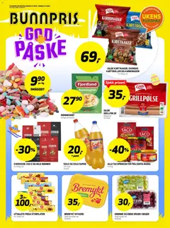Forhåndsvis Bunnpris Kristiansund kundeavis fra butikk Bunnpris gyldig fra 23/03/2026