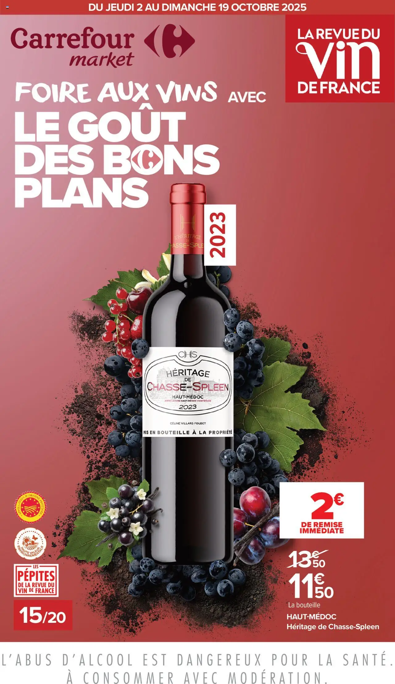 Catalogue la foire aux vins de la boutique Carrefour Market valable du 02/10/2025 - Page numéro 1