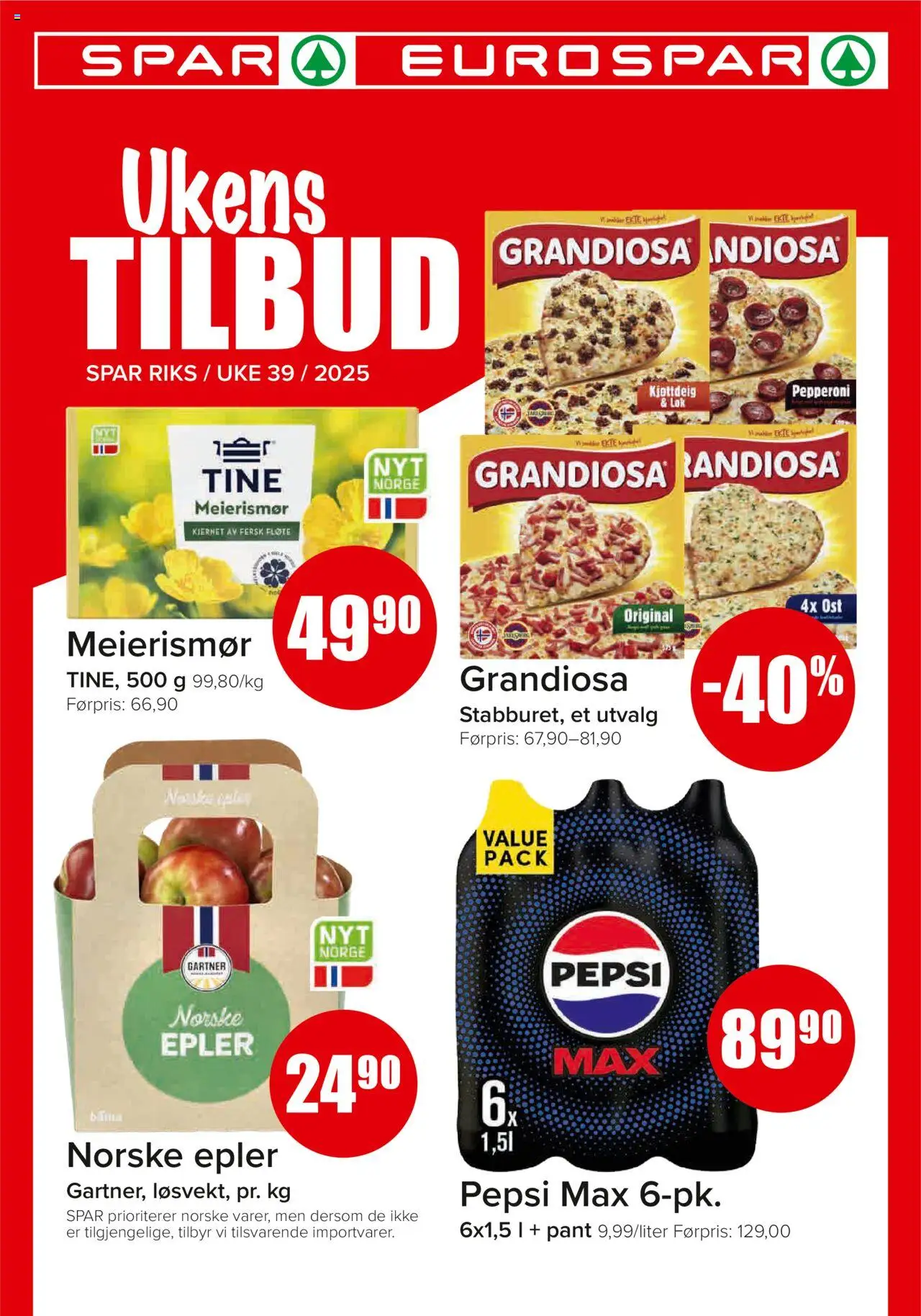 Kundeavis Spar gyldig fra 22/09/2025 - Sidenummer 1