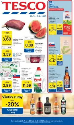 Náhľad Tesco letáku platného od 30.07.2025