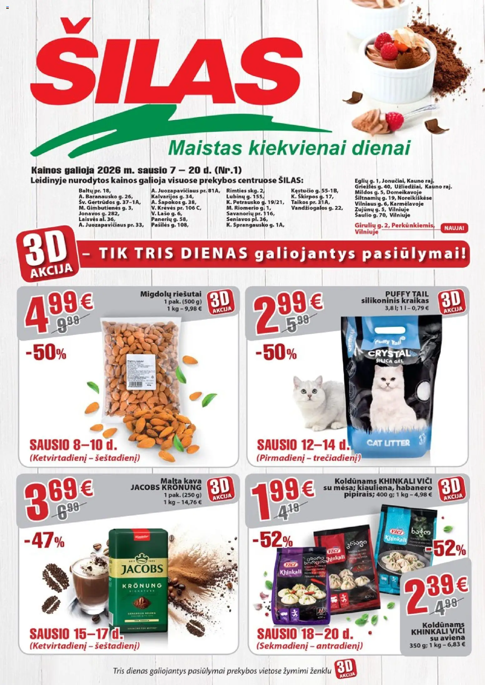 Šilas parduotuvės leidinio Leidinys galiojančio nuo 2026.01.07 peržiūra