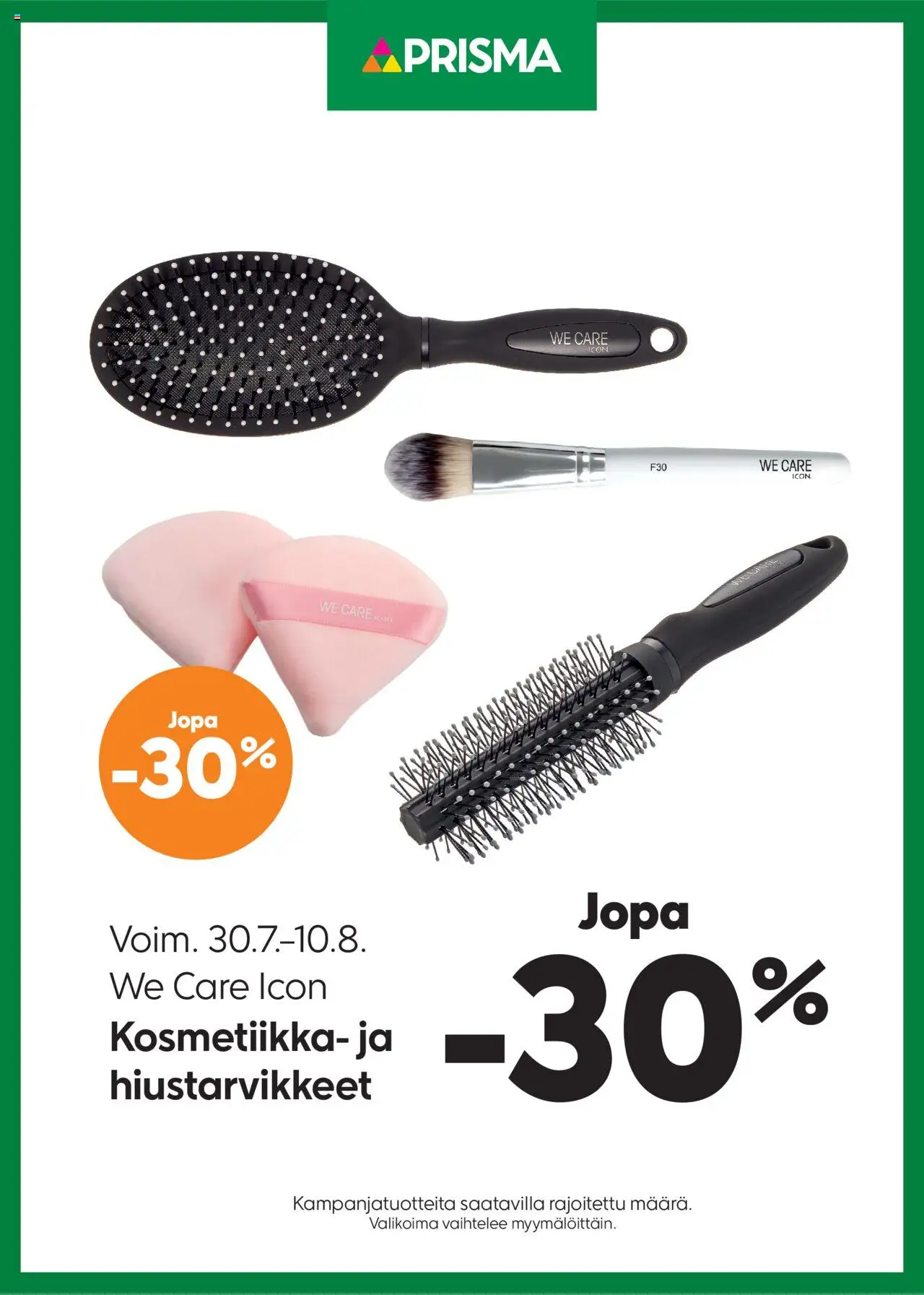 Prisma-kaupan Tarjoukset We Care Icon voimassa 30/07/2025 - Sivulla 1