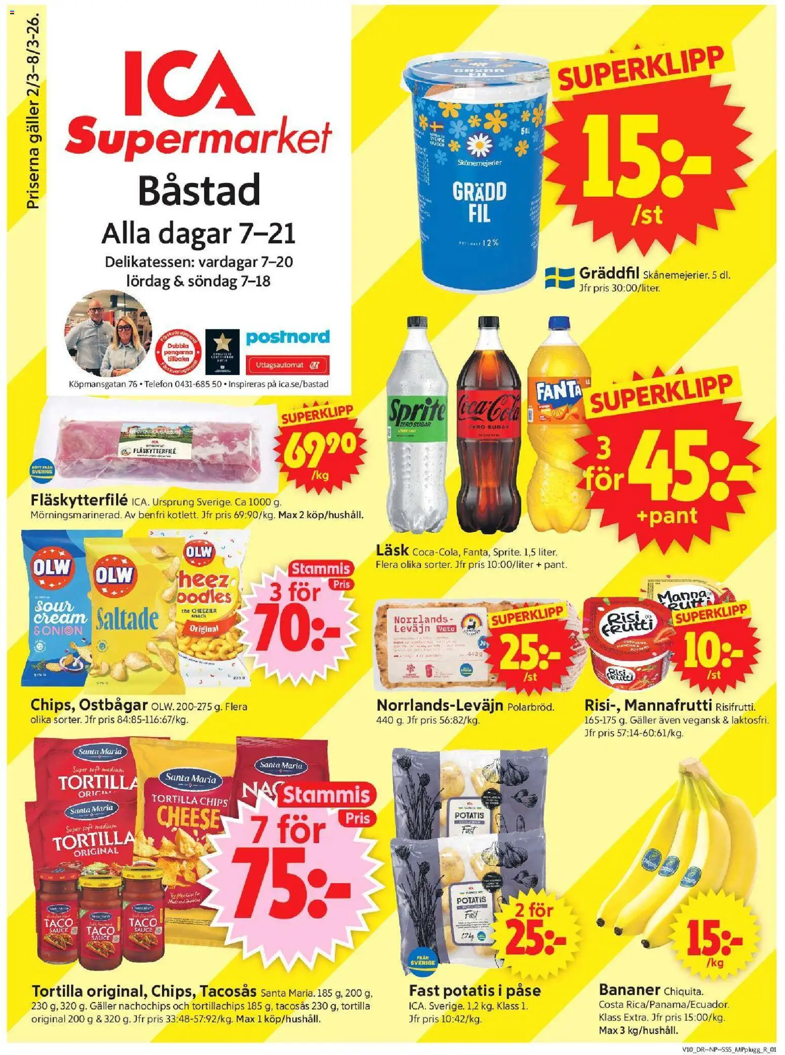 Förhandsgranska reklamblad Båstad från butik ICA Supermarket gäller från 02/03/2026