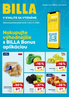 Náhľad Billa letáku platného od 28.01.2026