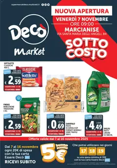 Anteprima dell'opuscolo Volantino Nuova Apertura Marcianise dal negozio Decò valido da 07/11/2025