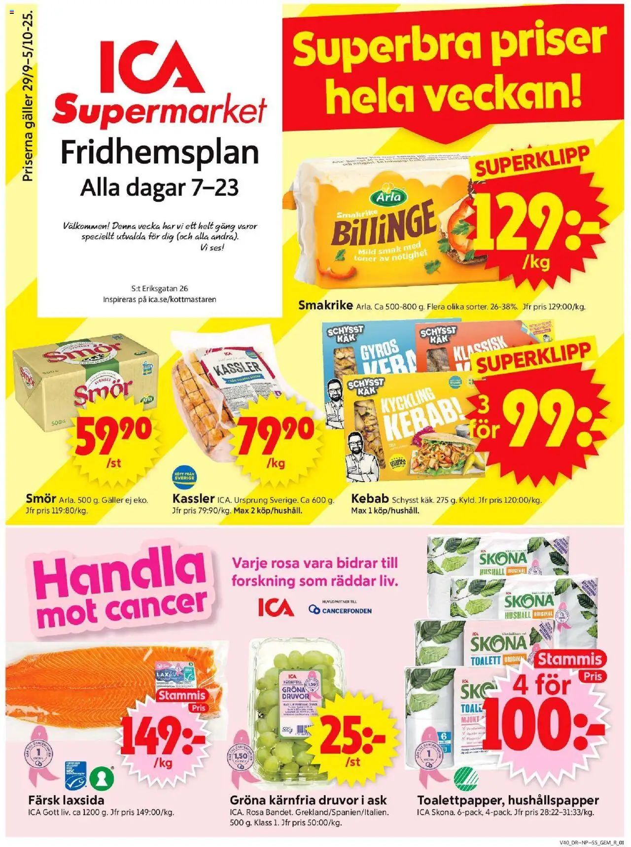 Stockholm är giltig 29/09 2025 > Veckans Erbjudanden gäller från 29/09/2025 till 05/10/2025 sidnummer 1