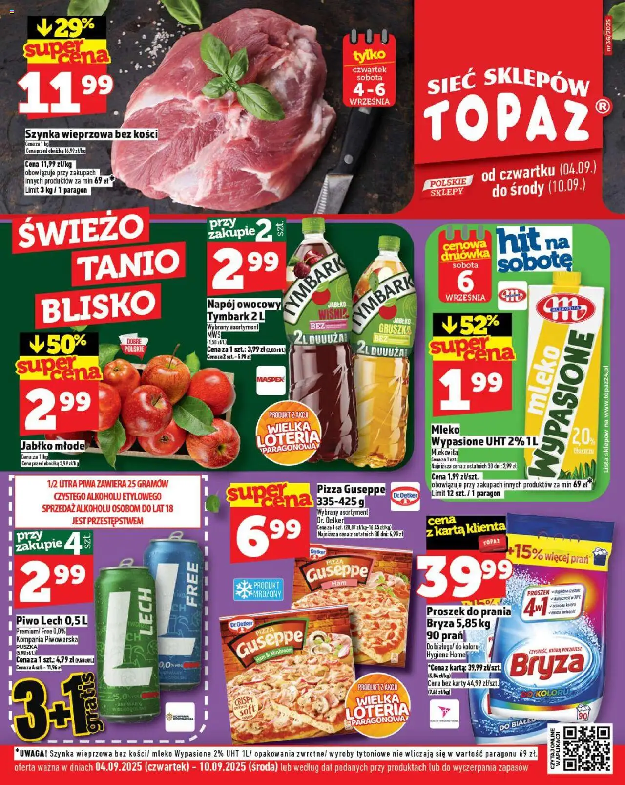 Topaz Gazetka od 04.09.2025 - Nowa Gazetka - Numer strony 1