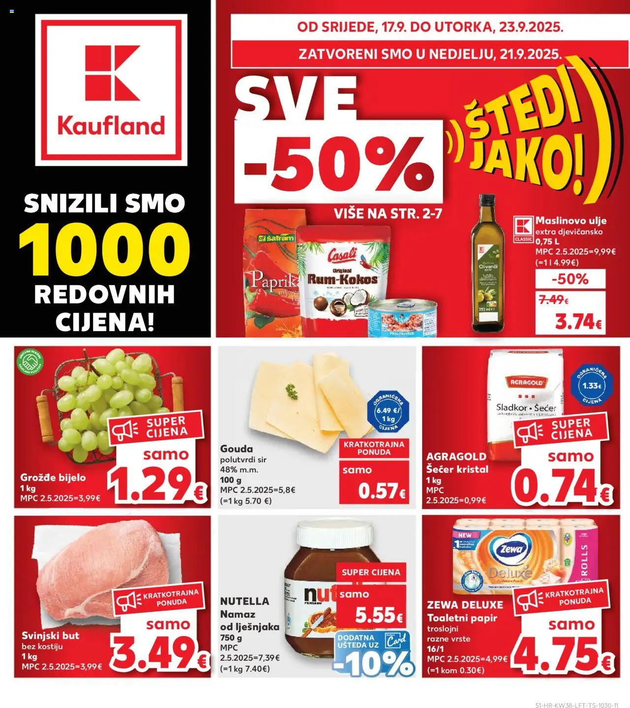 Kaufland HR aktuális szórólap, érvényes 2025.09.17.-től - 1 oldal