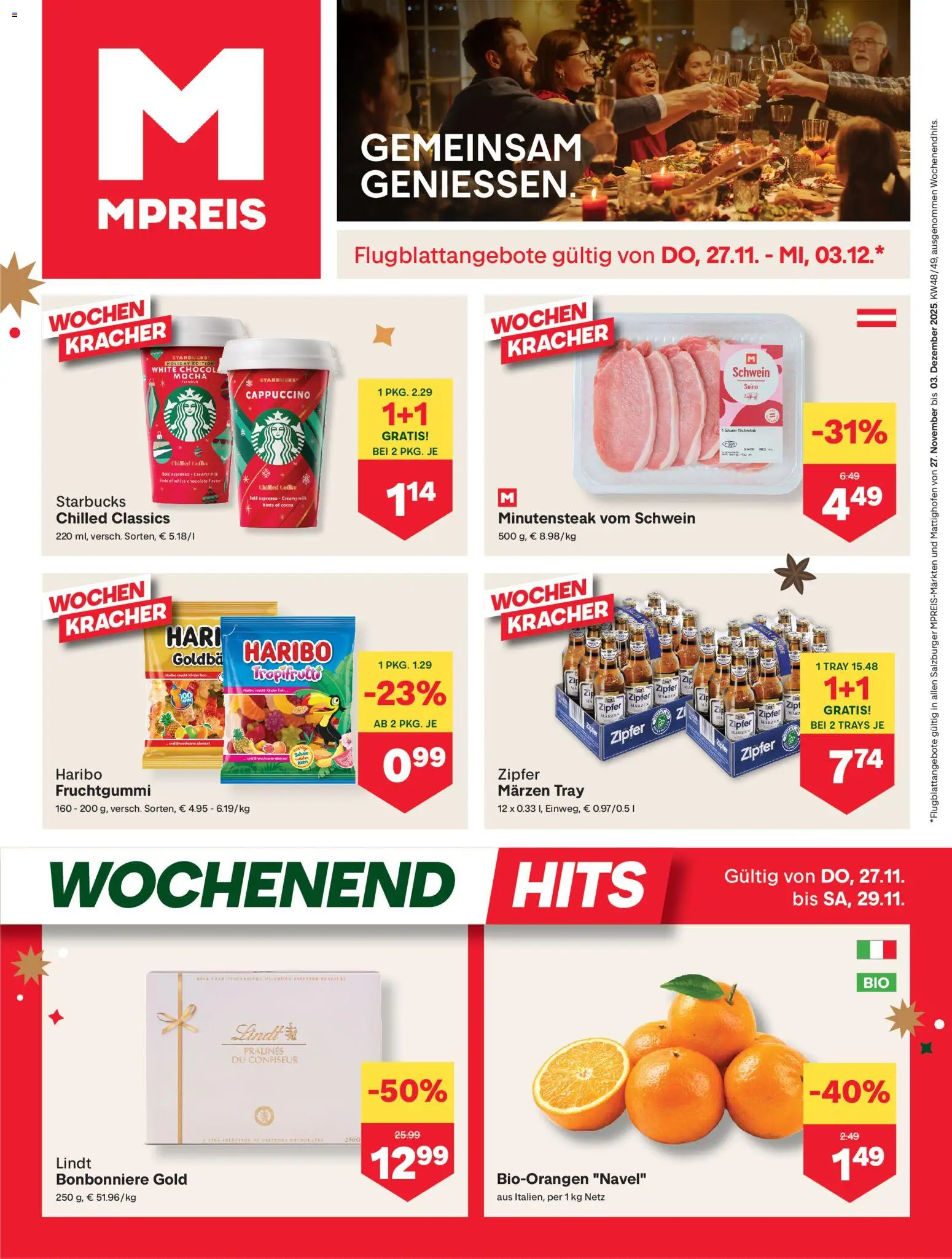 Vorschau der Angebote: MPREIS Altenmarkt im Pongau gültig ab 27.11.2025