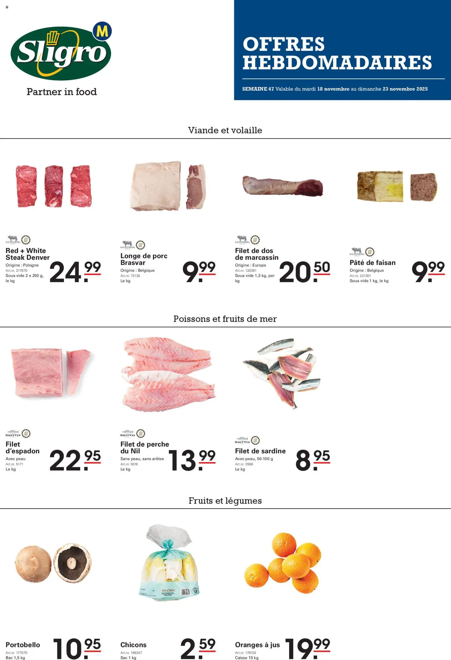 Voorbeeld van Publicité van winkel Sligro geldig vanaf 18/11/2025