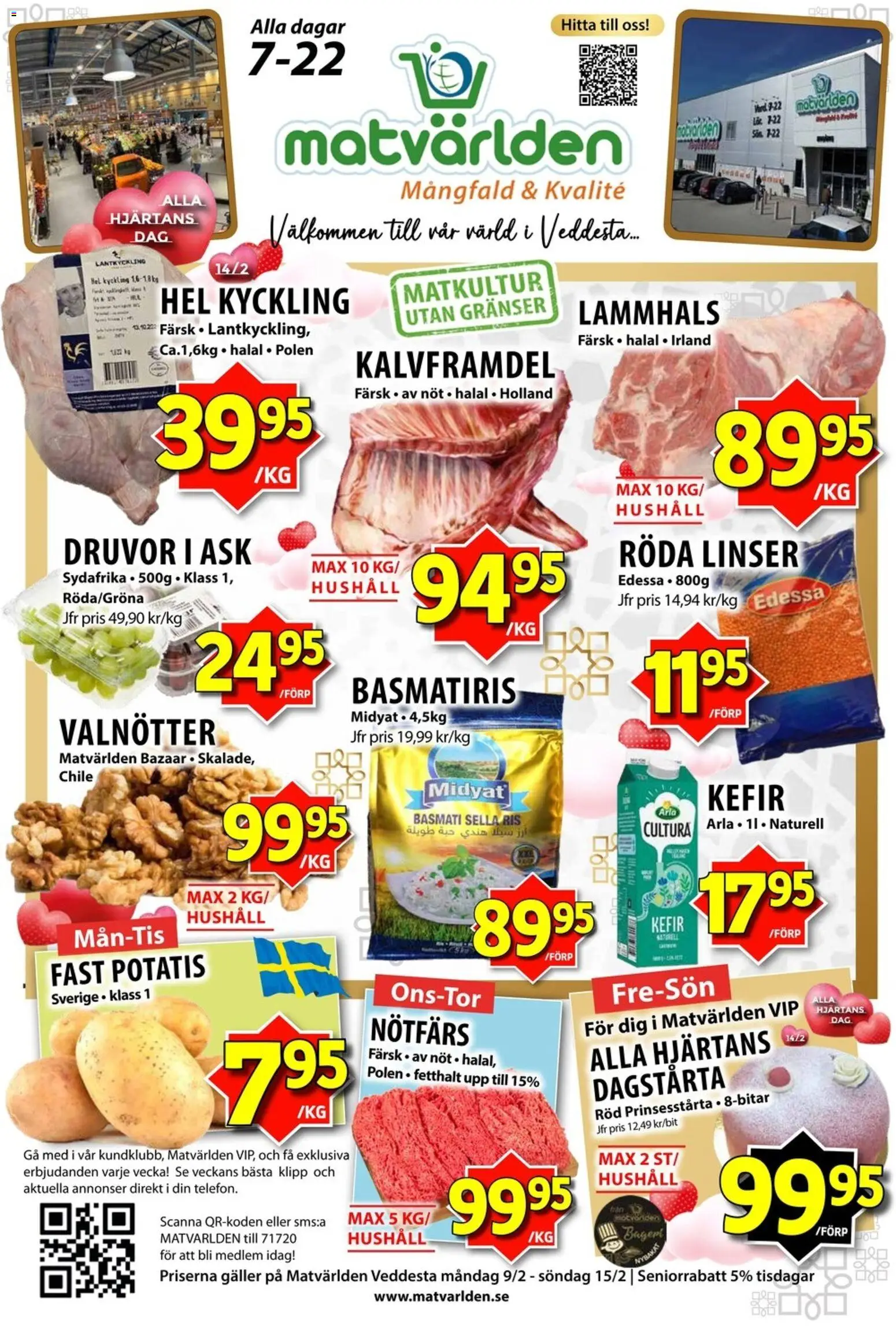 Förhandsgranska reklamblad Aktuella reklamblad Matvärlden från butik Matvärlden gäller från 09/02/2026