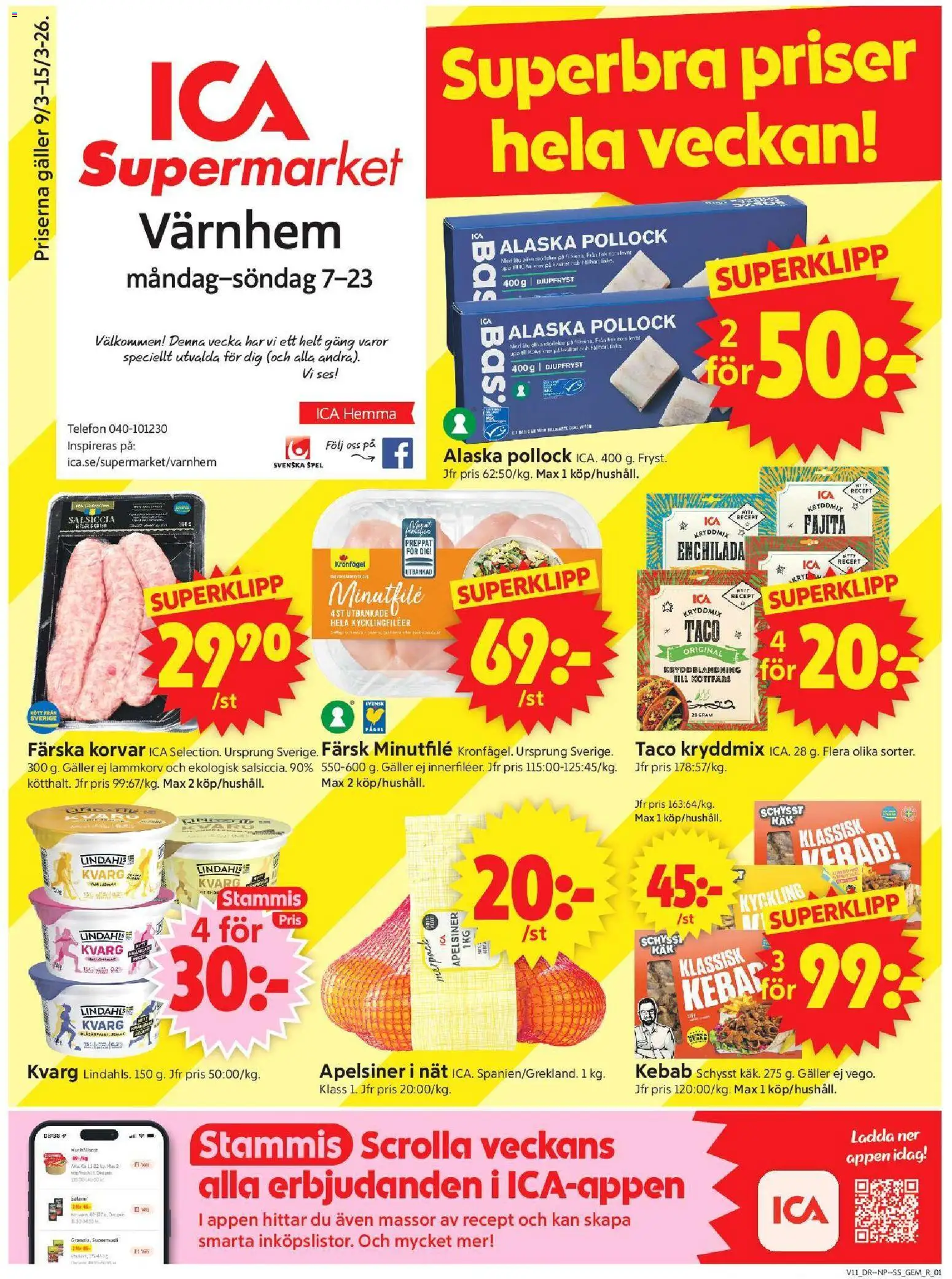 Förhandsgranska reklamblad Malmö från butik ICA Supermarket gäller från 09/03/2026