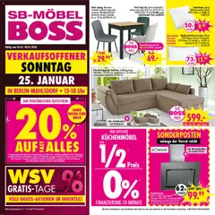 Vorschau von dem Prospekt des Geschäftes SB Möbel Boss, gültig ab dem 24.01.2026