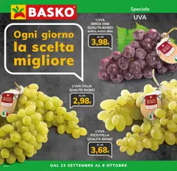 Anteprima dell'opuscolo Volantino Uva dal negozio Basko valido da 23/09/2025
