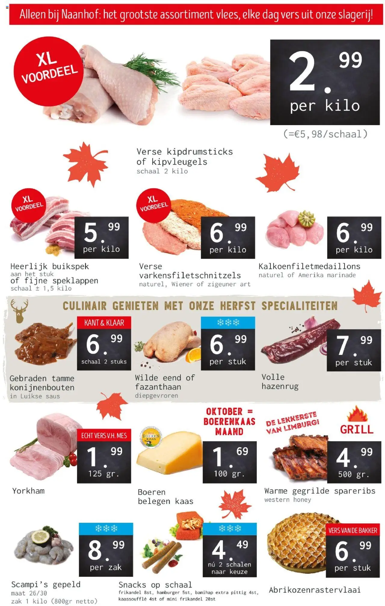 Naanhof shop Folder geldig vanaf 13-10-2025 - Paginanummer 1 - Kaas, Snacks, Eend, Grill, Saus, Schaal, Zak, Specialiteiten