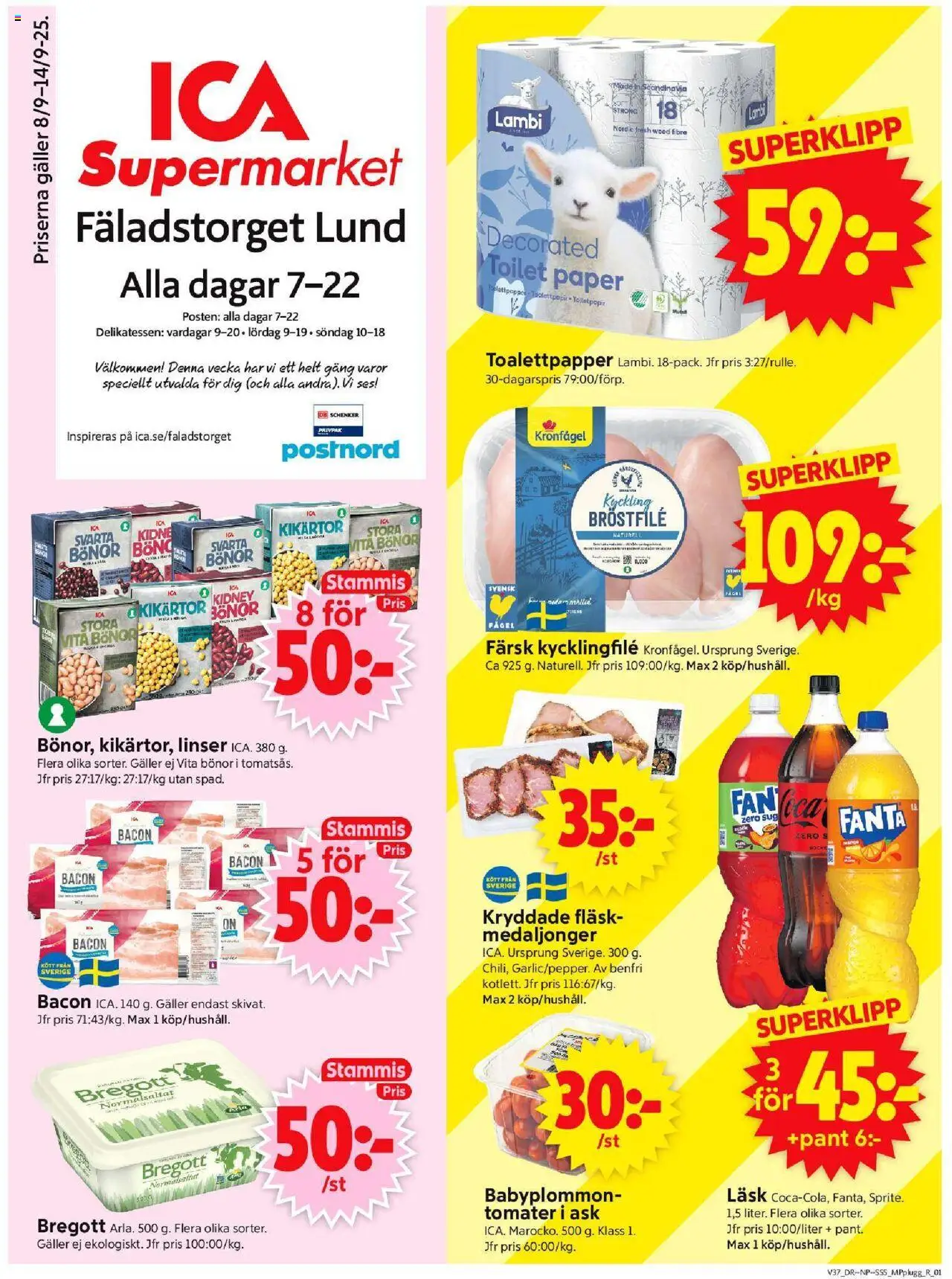 Lund är giltig 08/09 2025 > Veckans Erbjudanden gäller från 08/09/2025 till 14/09/2025 sidnummer 1