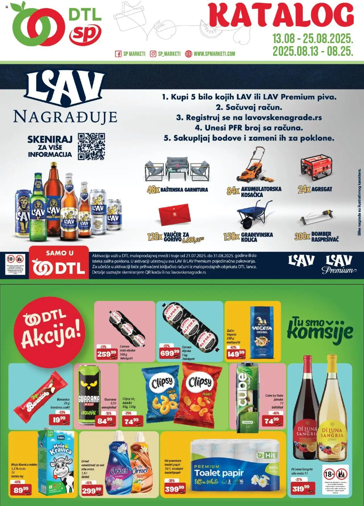 Senta Promet katalog važi od 13.08.2025 - stranica 1 - Guarana, Kikiriki, Moja kravica, Mleko, Kolica, Toalet papir, Omekšivač, Omekšivač za veš