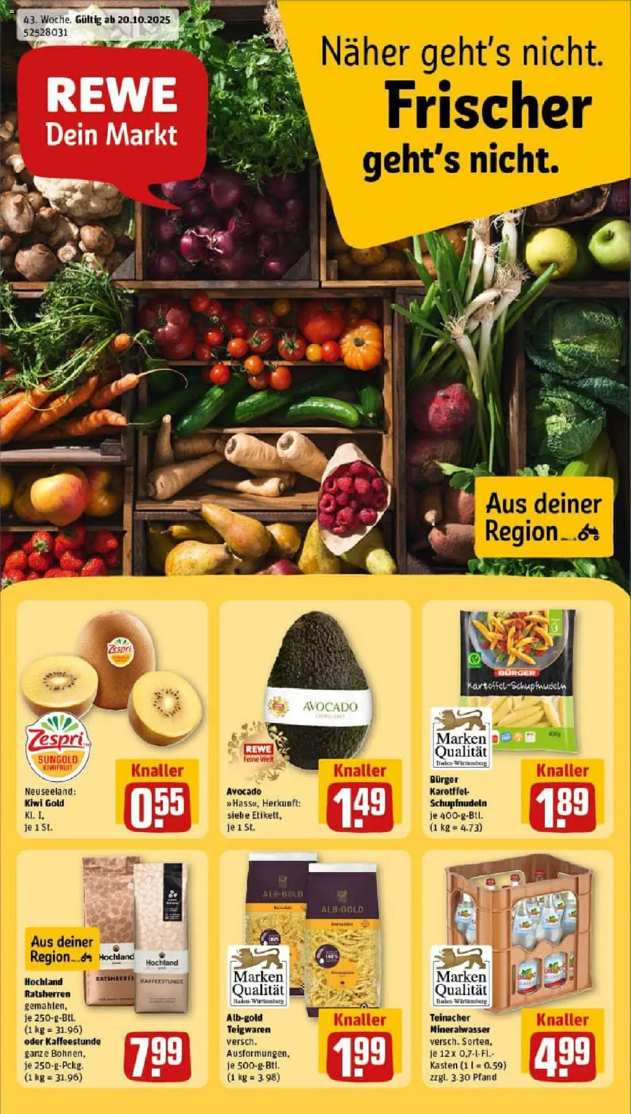 REWE Prospekt ab 19.10.2025 nächste Woche - Prospekt Böblingen	