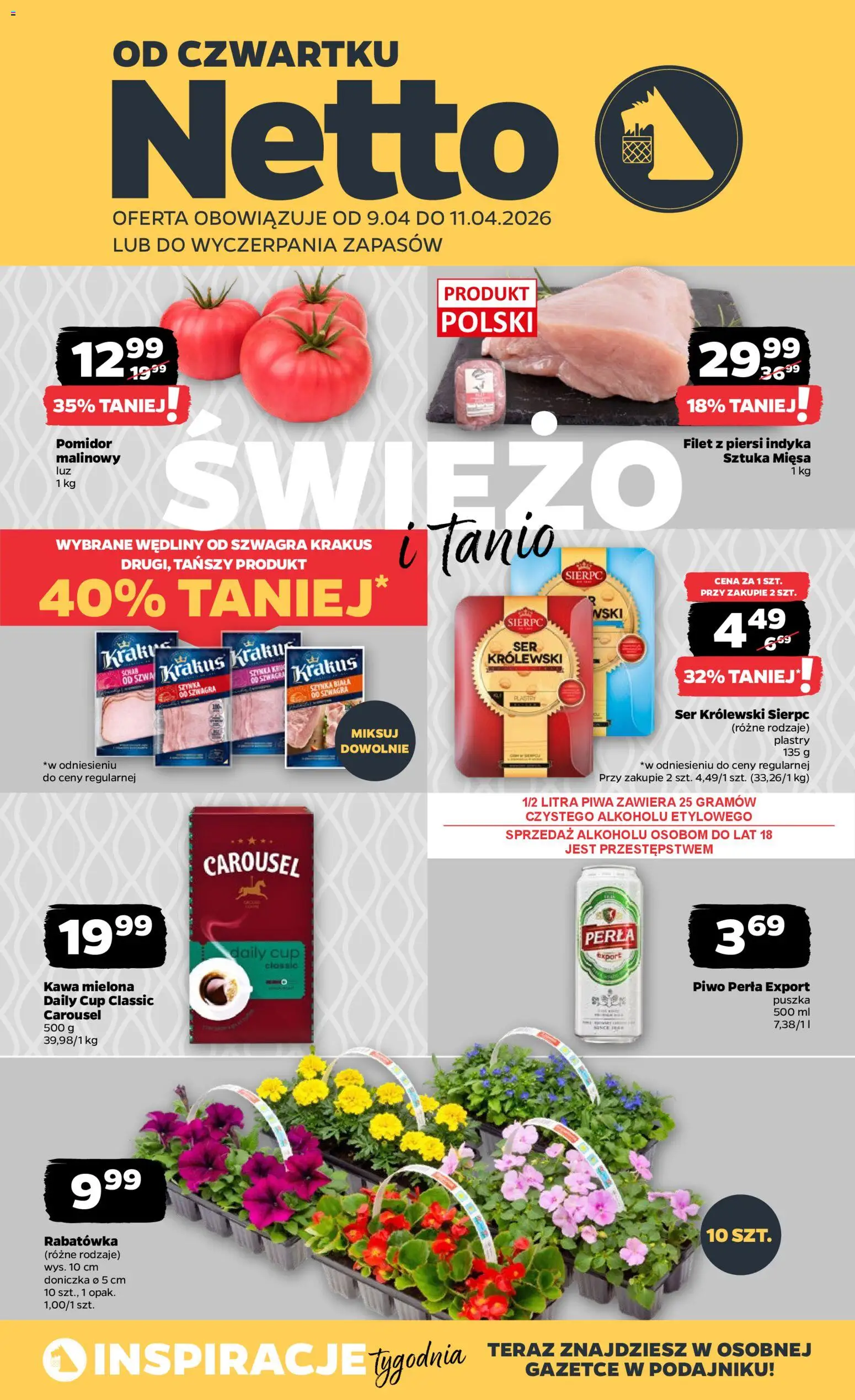 Pogląd gazetki "Netto gazetka od czwartku spożywcza" ze sklepu Netto ważnej od 09.04.2026