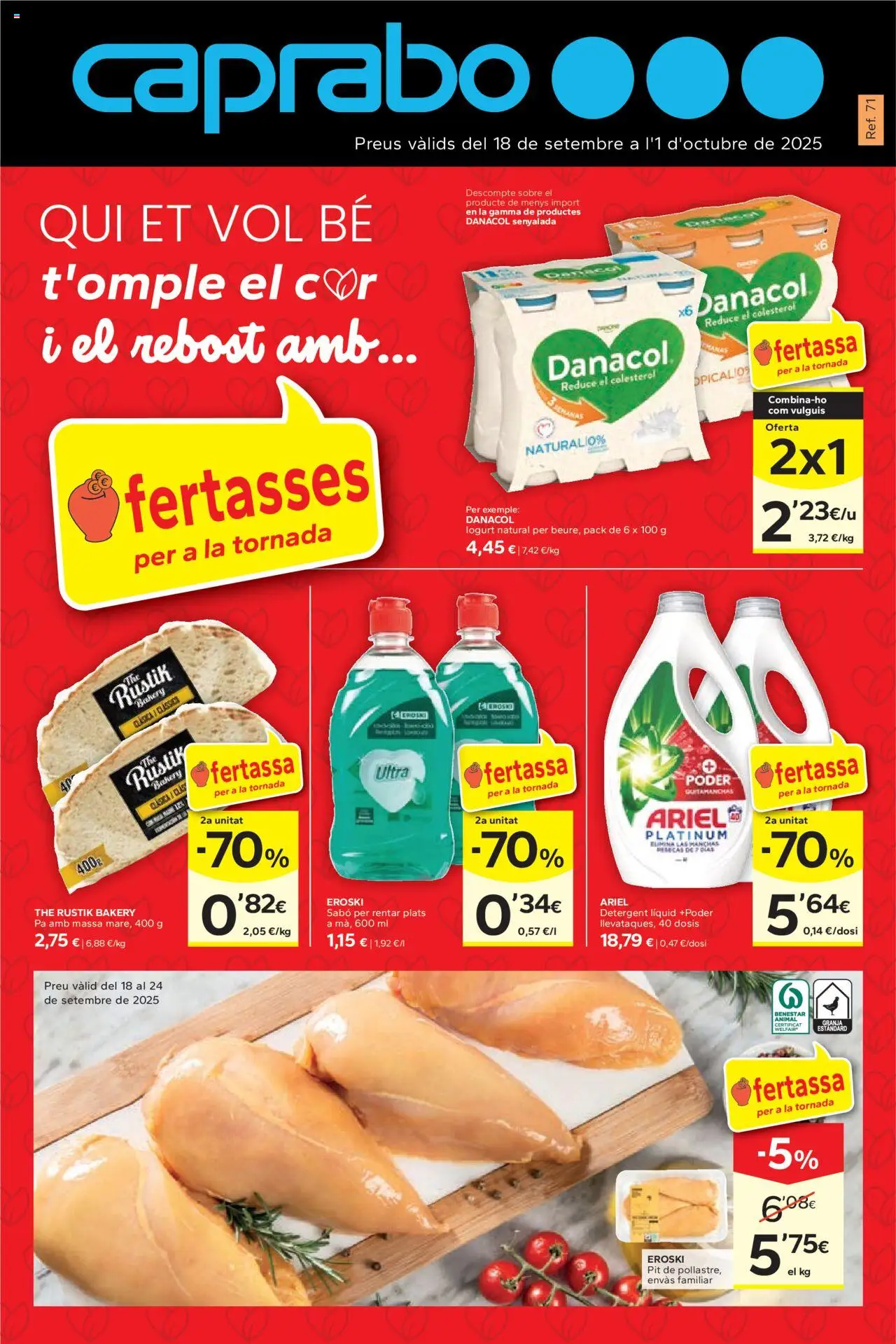 Caprabo Ofertasses per a la tornada > 18/09 - 01/10/2025 > Ofertas