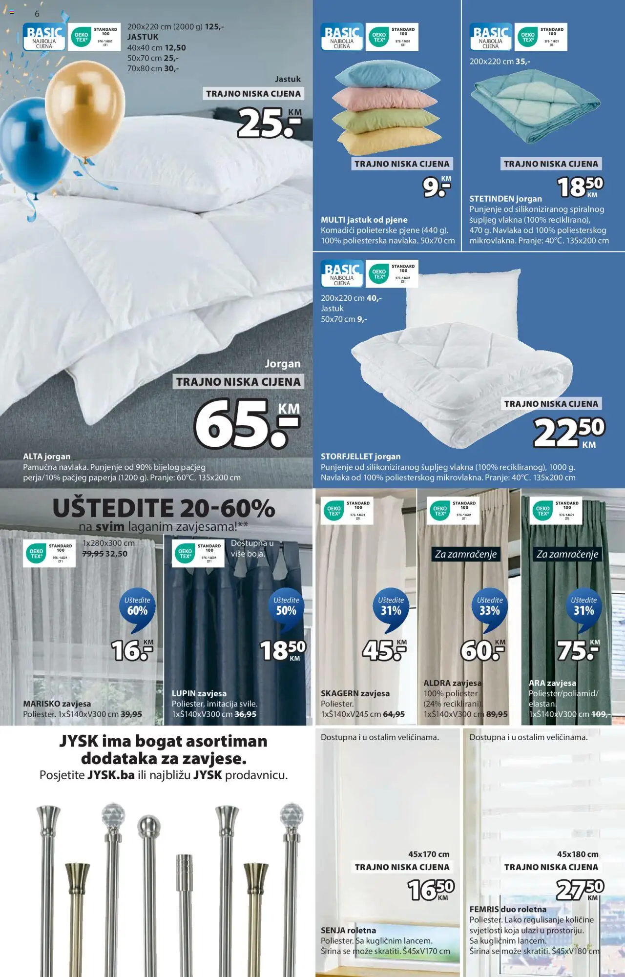 Pregled letka Katalog trgovine JYSK vrijedi od 2025.10.15