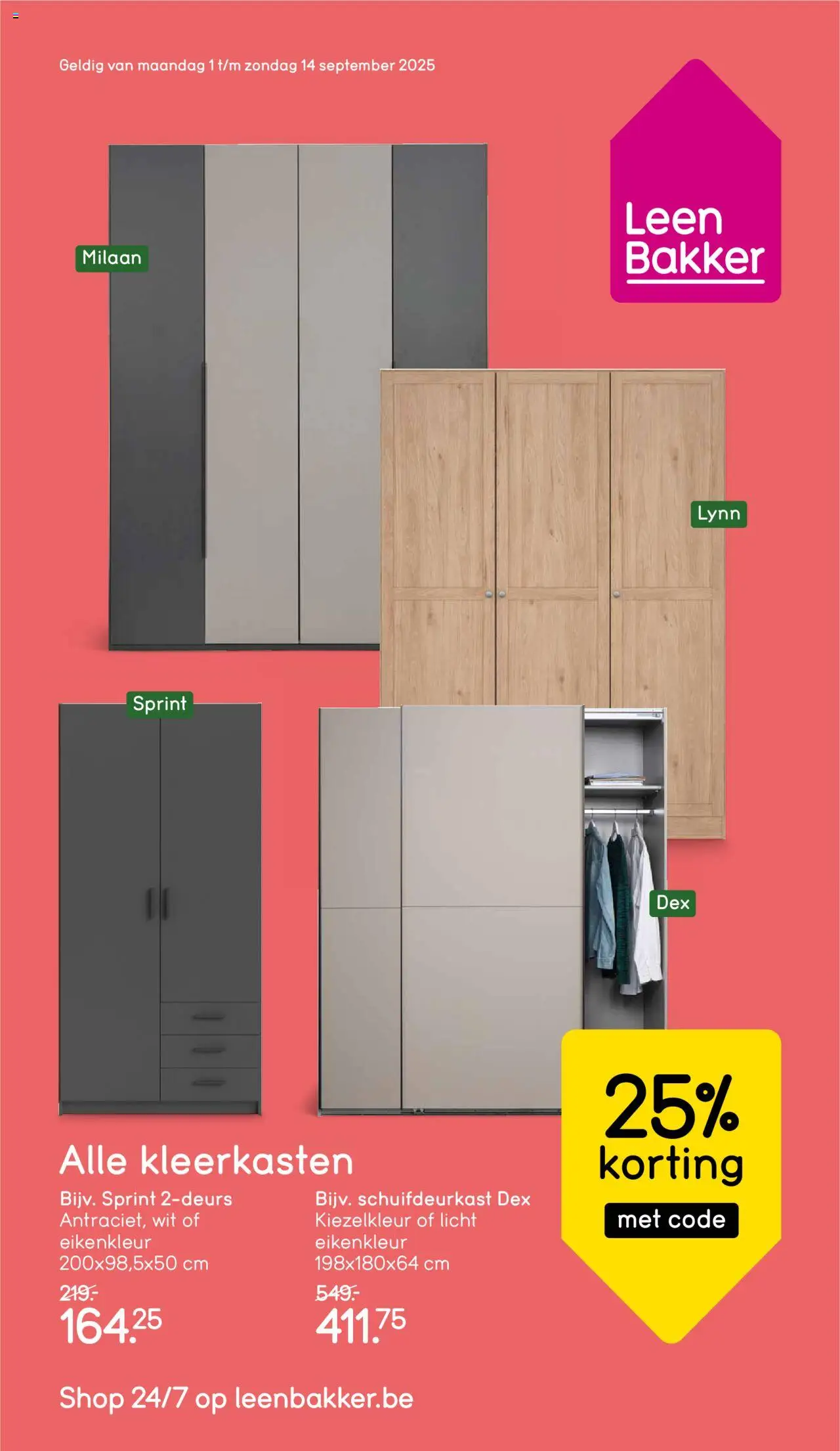 Leen Bakker shop Folder geldig vanaf 01/09/2025 - Paginanummer 1