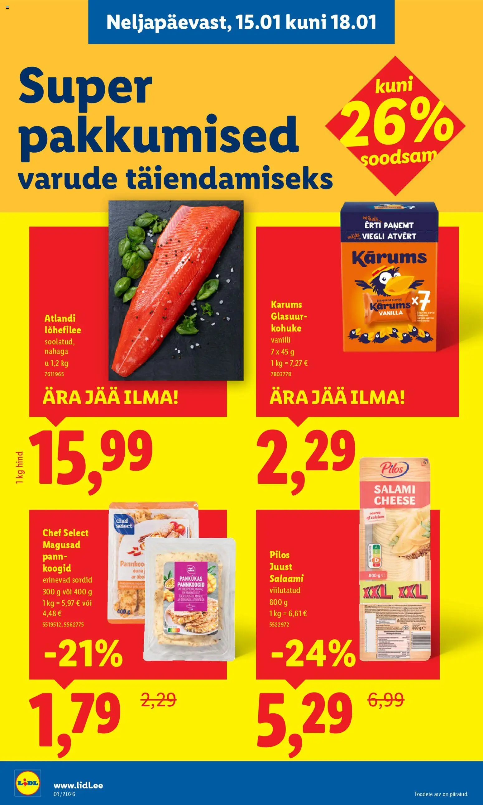 Lidl kliendilehe eelvaade alates 2026.01.12