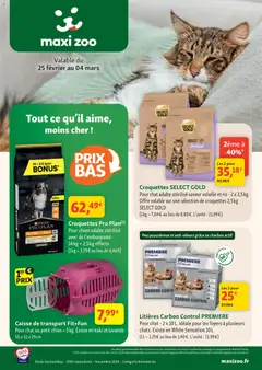 Prévisualisation de Catalogue du magasin Maxi ZOO formulaire valide 25/02/2026