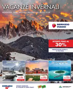 Anteprima dell'opuscolo Volantino Viaggi dal negozio Esselunga S valido da 01/10/2025
