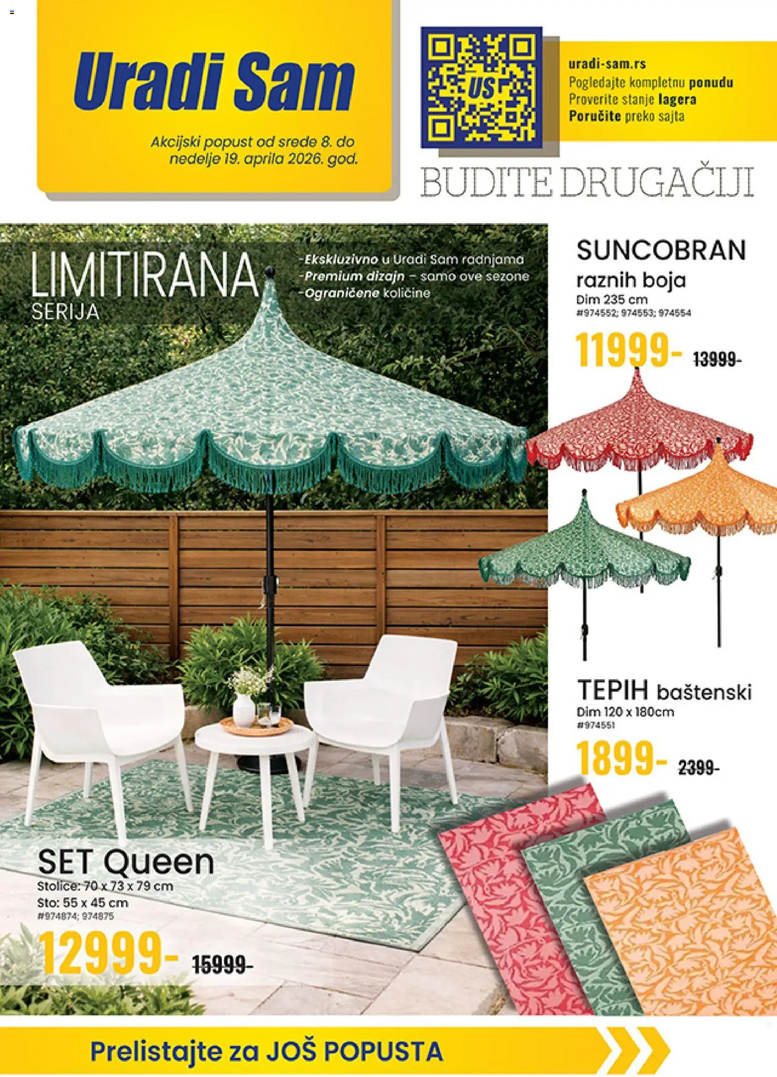 Pregled Uradi Sam kataloga - važi od 08.04.2026