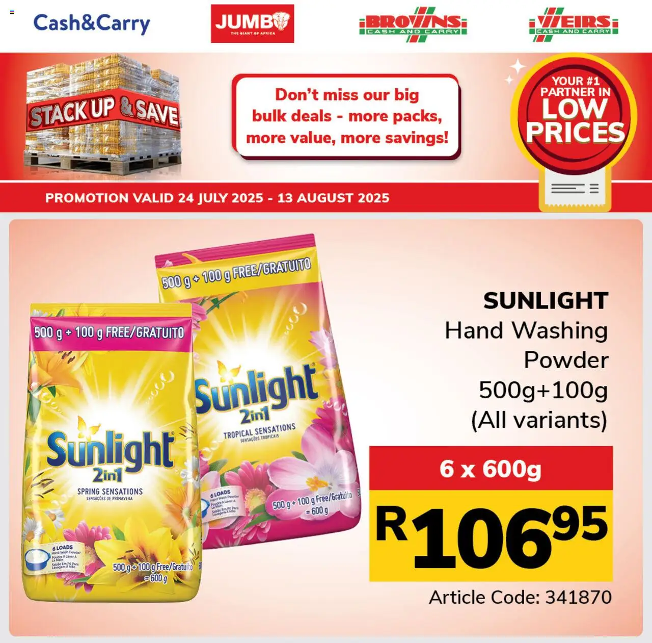Jumbo Cleaning Specials from 24/07 - 13/08/2025 > Promotions