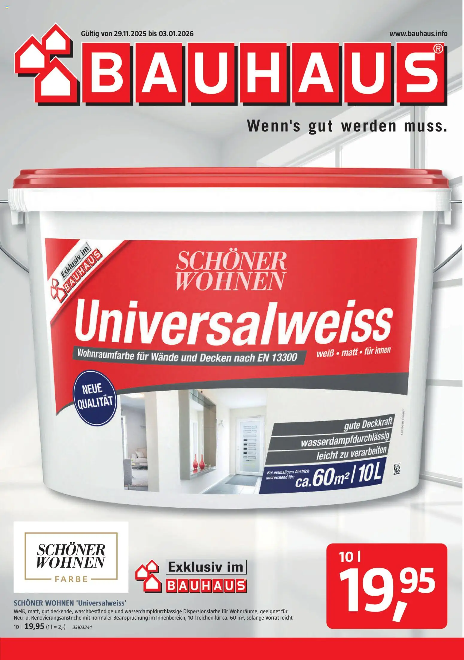 Vorschau von dem Prospekt des Geschäftes Bauhaus, gültig ab dem 29.11.2025