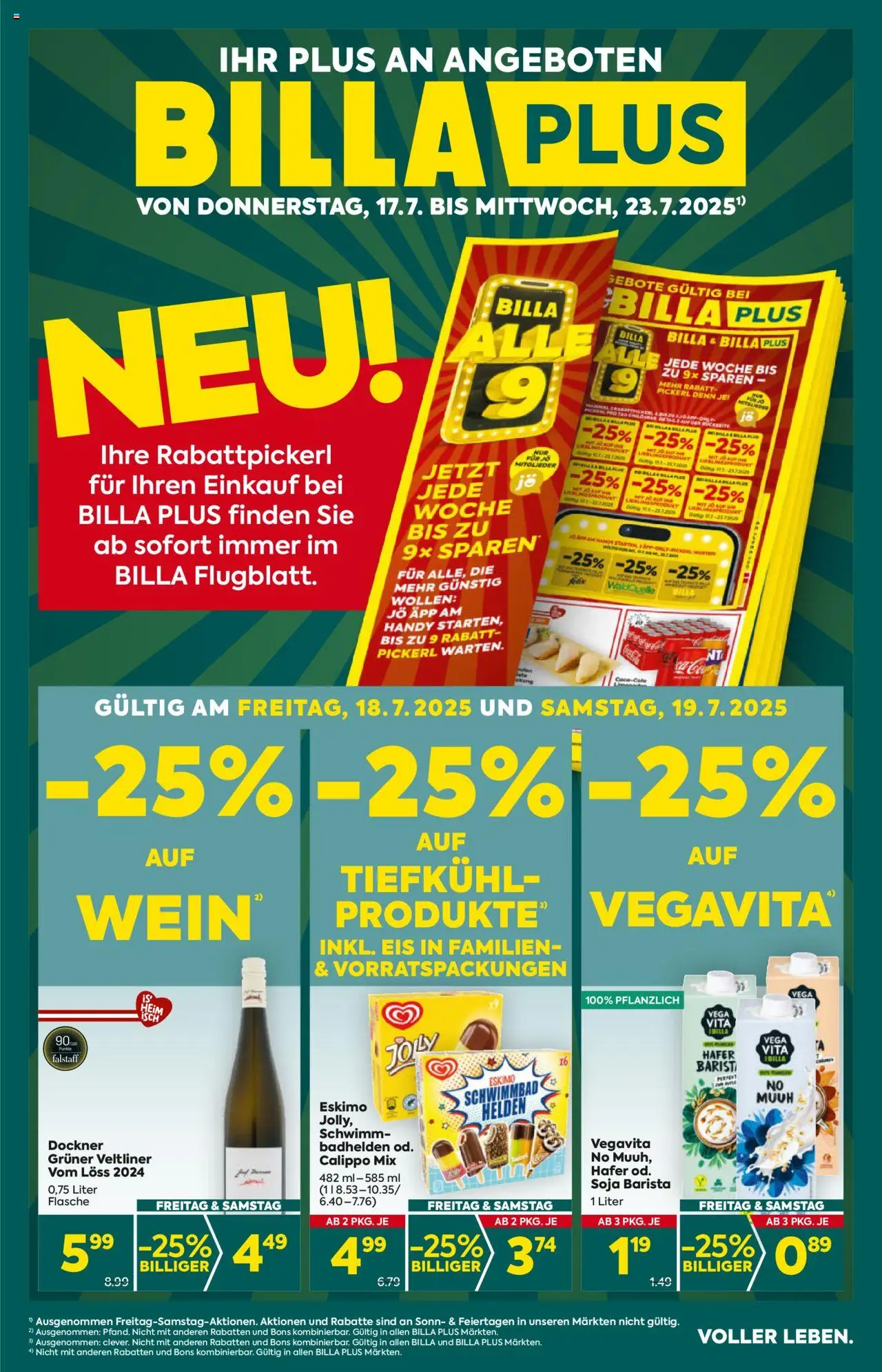  BILLA PLUS Flugblatt 17.07.2025 - Angebote aktuell, prospekt - Seite 1