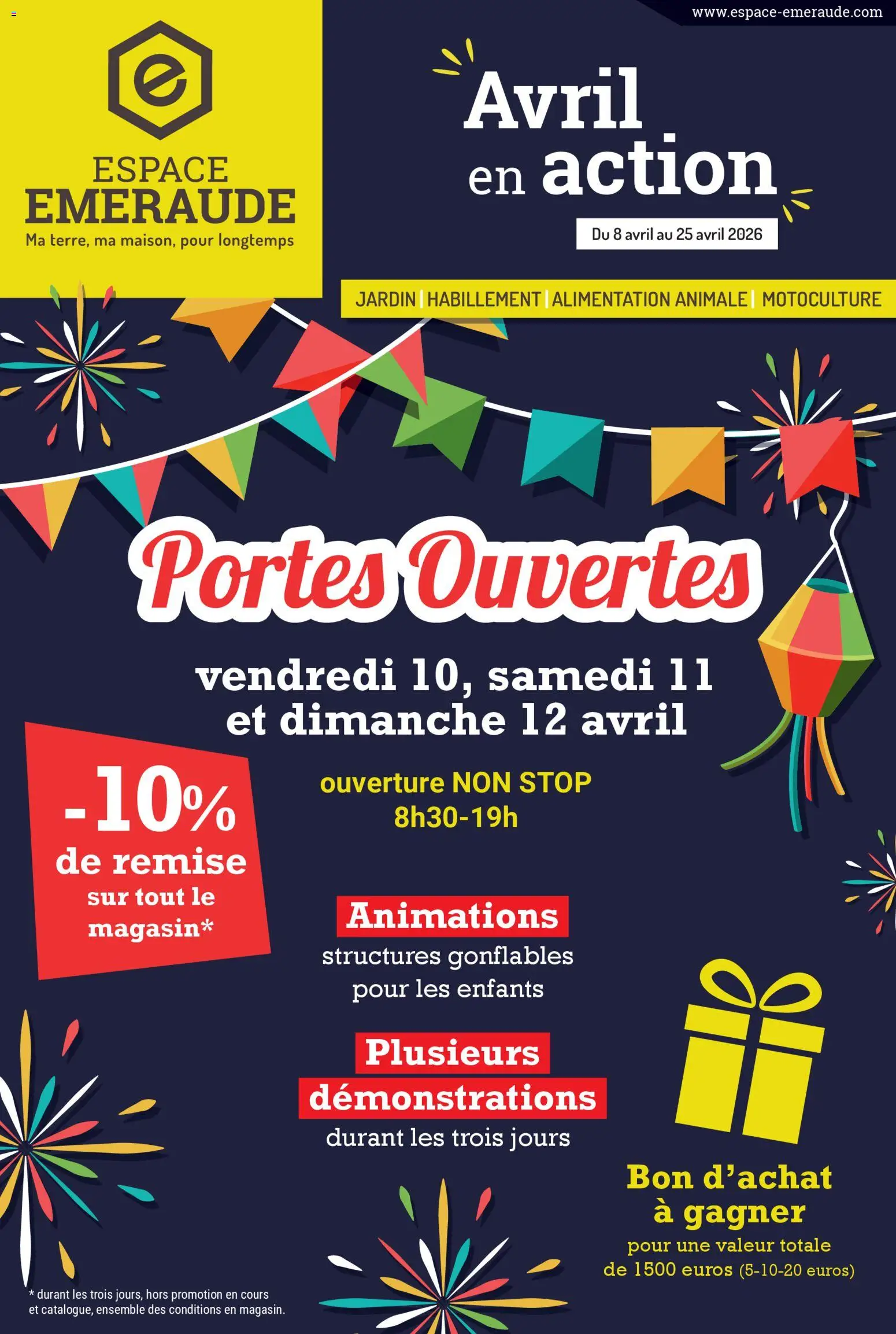 Prévisualisation de Espace Emeraude catalogue Avril en action du magasin Espace Emeraude formulaire valide 08/04/2026