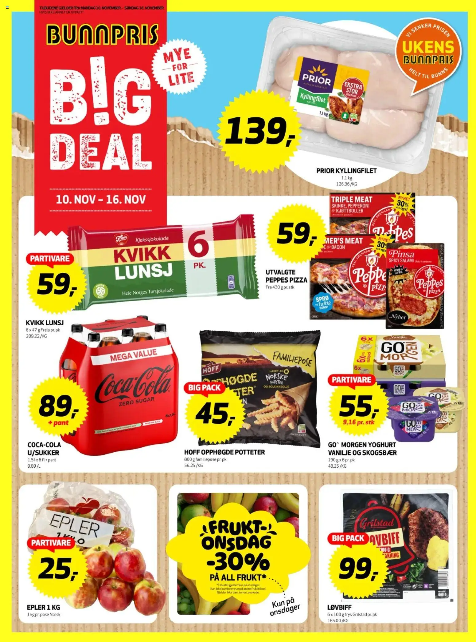 Forhåndsvis Kundeavis Trondheim fra butikk Bunnpris gyldig fra 10/11/2025