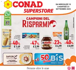 Anteprima dell'opuscolo Volantino Superstore Lombardia dal negozio Conad valido da 10/09/2025