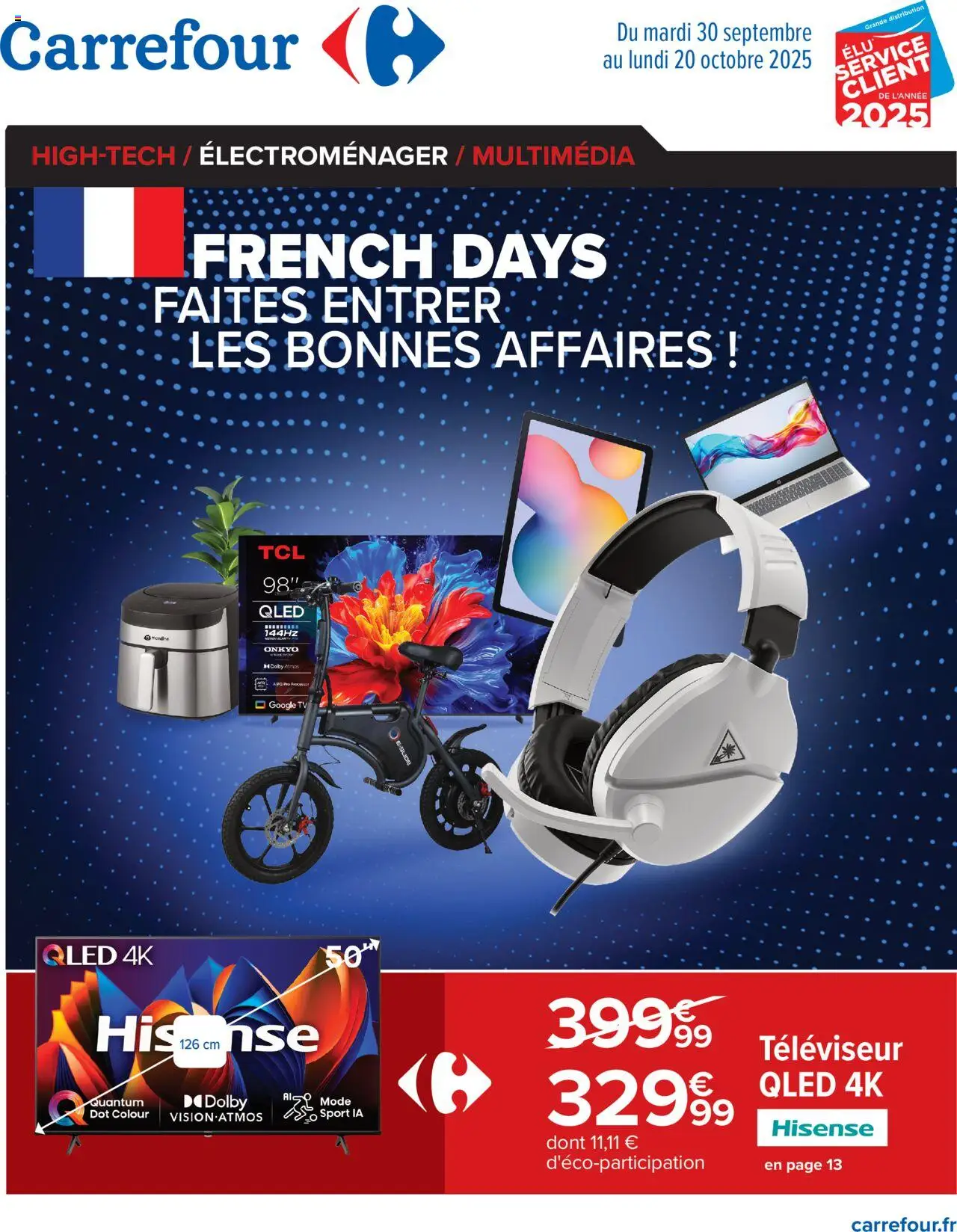Catalogue french days faites entrer les bonnes affaires ! de la boutique Carrefour valable du 30/09/2025 - Page numéro 1
