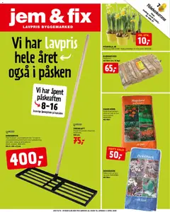 Forhåndsvis Jem & Fix kundeavis fra butikk Jem & Fix gyldig fra 22/03/2026